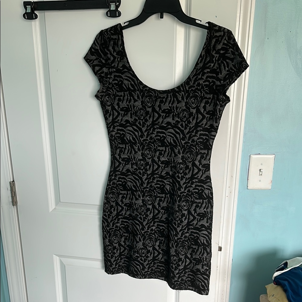Elegant Black Floral Dress